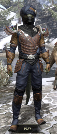 Black Kiergo Brigand - Argonian Male Front