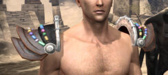 Black Kiergo Brigand Epaulets - Male Front