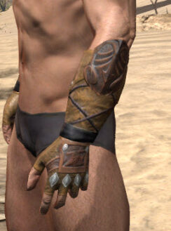 Black Kiergo Brigand Gloves - Male Side