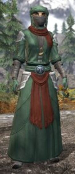 Pyre Watch Homespun - Khajiit Female Robe Front