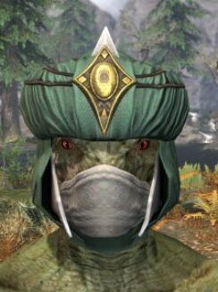 Pyre Watch Iron Helm - Argonian Male Front