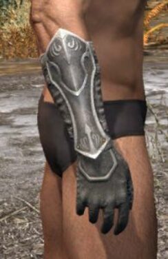 Pyre Watch Rawhide Bracers - Male Right