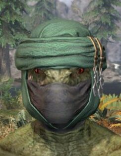 Pyre Watch Rawhide Helmet - Argonian Male Front