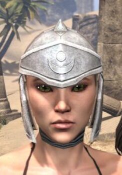 Shield of Senchal Rawhide Helmet - Female Front