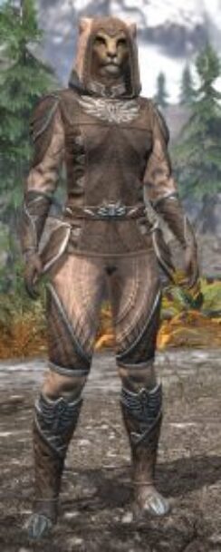 Ancestral High Elf Homespun - Khajiit Female Shirt Front