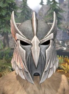Ancestral High Elf Iron Helm - Khajiit Female Front