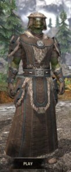Ancestral Nord Homespun - Argonian Male Robe Front