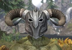 Ancestral Nord Iron Helm - Argonian Male Front