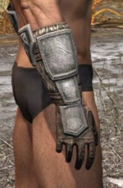 Ancestral Nord Rawhide Bracers - Male Right