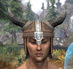 Ancestral Nord Rawhide Helmet - Male Front