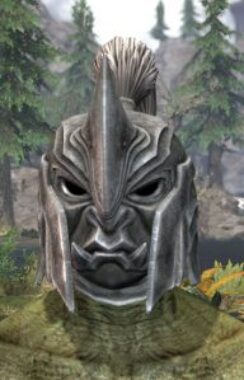 Ancestral Orc Iron Helm - Argonian Male Front