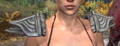 Ancestral Orc Iron Pauldrons - Female Front