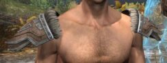 Ancestral Orc Rawhide Arm Cops - Male Front