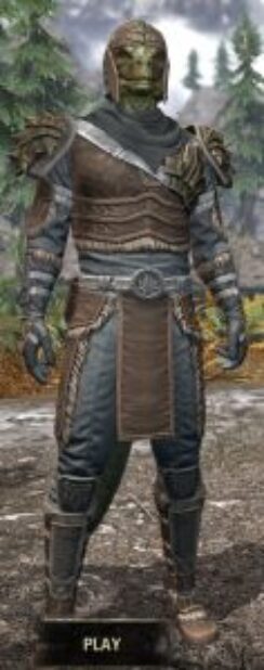 Blackreach Vanguard Rawhide - Argonian Male Front