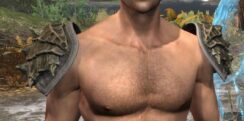 Blackreach Vanguard Rawhide Arm Cops - Male Front