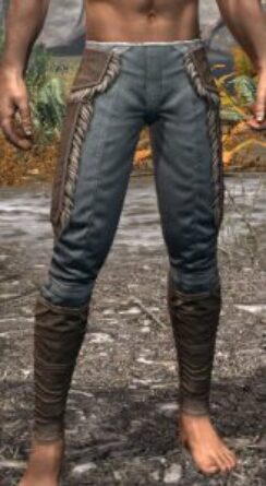 Blackreach Vanguard Rawhide Guards - Male Front