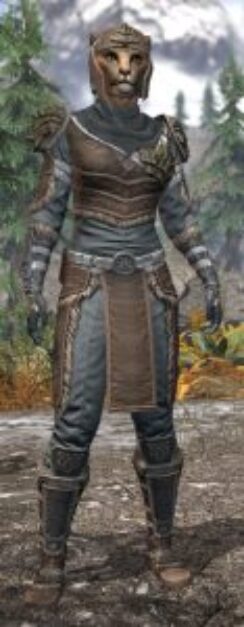 Blackreach Vanguard Rawhide - Khajiit Female Front