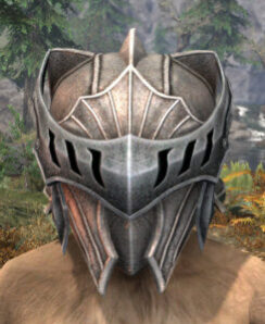 Greymoor Iron Helm - Khajiit Female Front