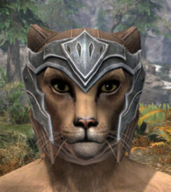 Greymor Rawhide Helmet - Khajiit Female Front