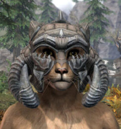 Sea Giant Iron Helm - Khajiit Female Front